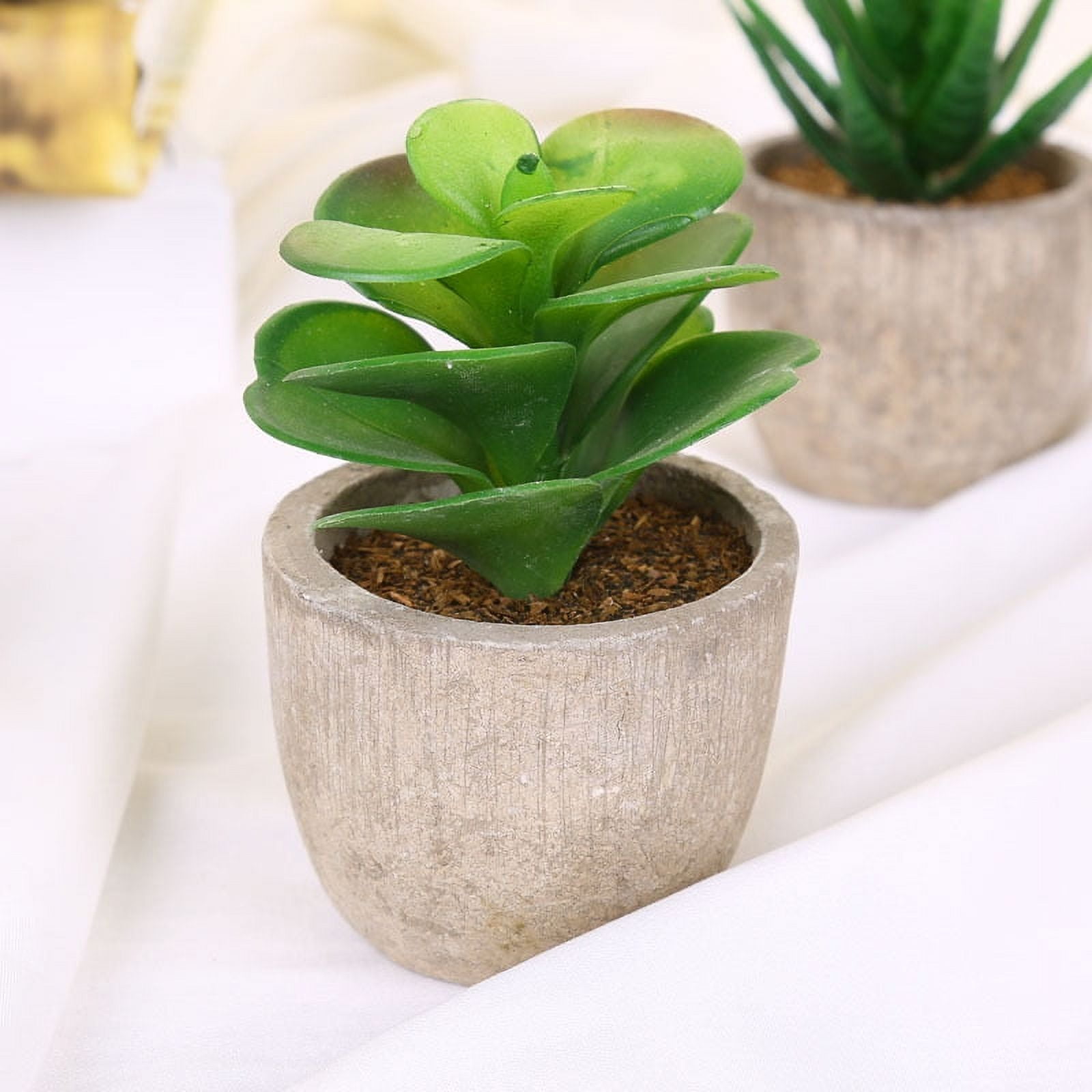 Artificial Succulent Flocking Plants Unpotted Mini Fake Succulents