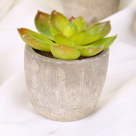 Artificial Succulent Flocking Plants Unpotted Mini Fake Succulents Plant for Lotus Landscape Decorative Garden Arrangement Decor