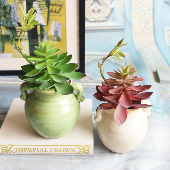 Artificial Succulent Plants Realistic Fake Potted Succulents Mini Faux Greenery for Home Office Decor Artificial Succulents Plant Bonsai Home Office Garden Wedding Party Decor