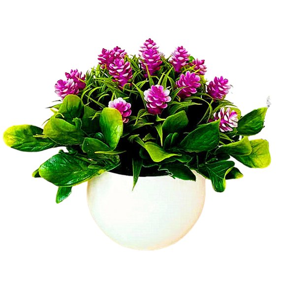 Artificial Succulents Mini Realistic Fake Plants with Plastic Pots for Home and Office Decoration 1 Set Artificial Bonsai Non-fading Practical Plastic Simulation Pine Cone Plants