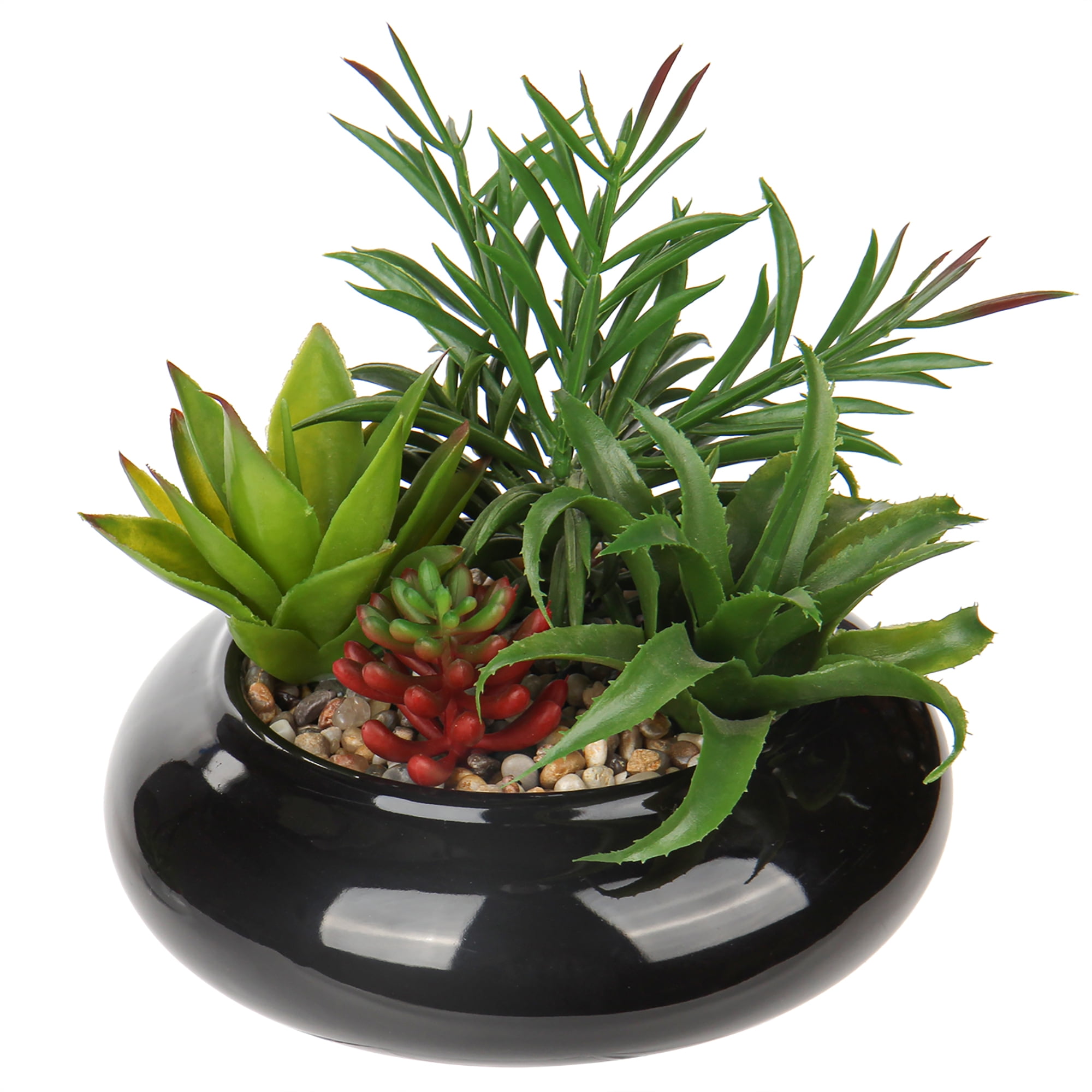Artificial Succulents Plants Potted Fake Mixed Succulent Plants with ...