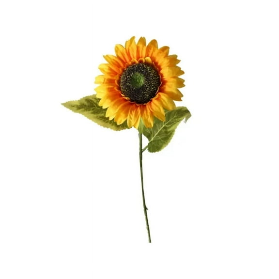 Artificial Sunflower Bouquet (1/3/5pc) - Realistic Fake Flowers for Home, Garden & Wedding Decor (17.7 Inches)