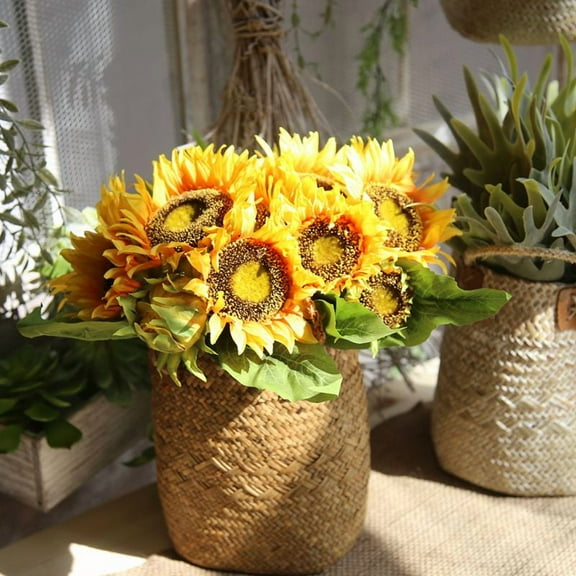 Artificial Sunflower Bouquet 14'' Tall, Set of 2