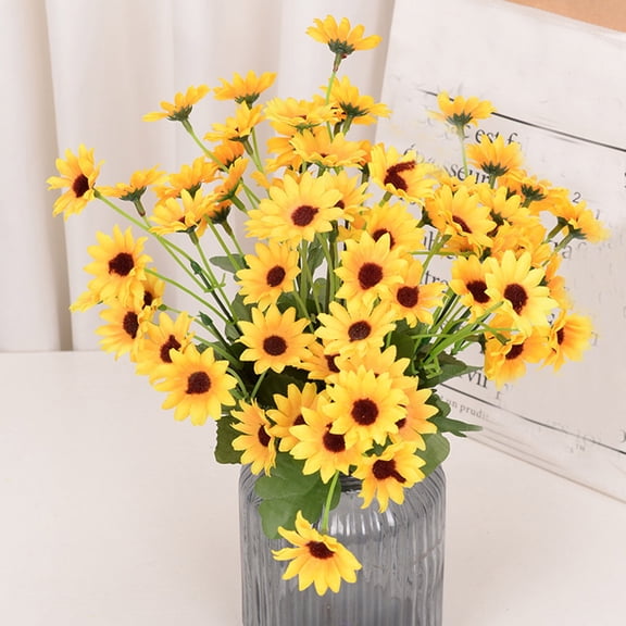 Artificial Sunflower Bouquet,Realistic Silk Sunflowers with Stems,3 Styles Available,for Home,Wedding,Office Decor,Mother’s Day Gift