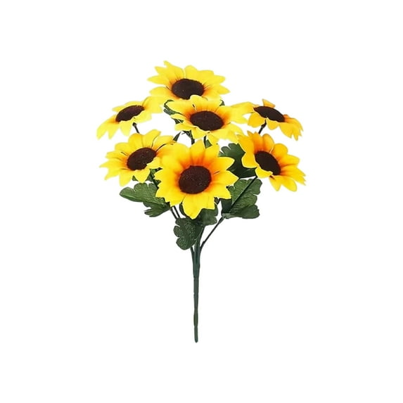Artificial Sunflower Decoration, UV Resistant Plastic Flowers, Suitable For Indoor And Outdoor Wedding Garden Terrace Decoration, No Fading