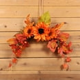 thumbnail image 1 of Artificial Sunflower Door Lintel Decoration Maple Leaf Thanksgiving Holiday Decor - LED Lighting Warm Atmosphere(A), 1 of 6