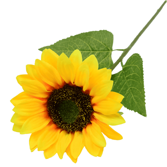 Artificial Sunflower Flowers,Long Stem Silk Fake Sunflowers Decoration for Outdoor Home Wedding Birthday Party Single Bulk Yellow Decor(1 Pce