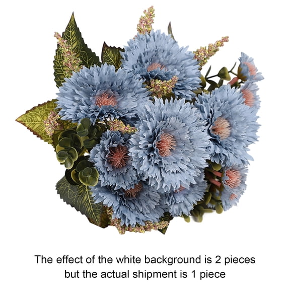 Artificial Sunflower Flowers, Looks Real-Like Faux Flower, for Party Home Kitchen Garden Wedding Decor(Vase Not Included, Blue)