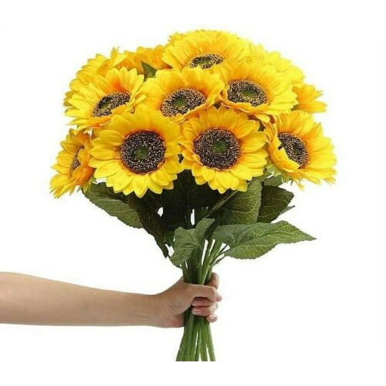 11 Sunflower Bundle, Artificial Sunflower Stems