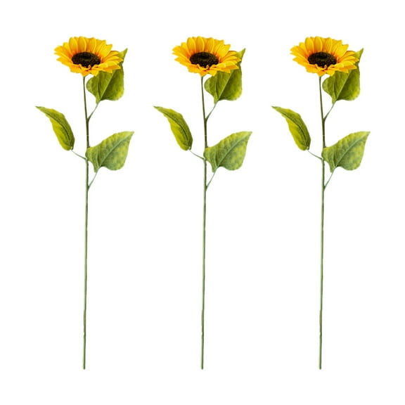 Artificial Sunflower Long Stem Flowers for Decoration (Yellow)