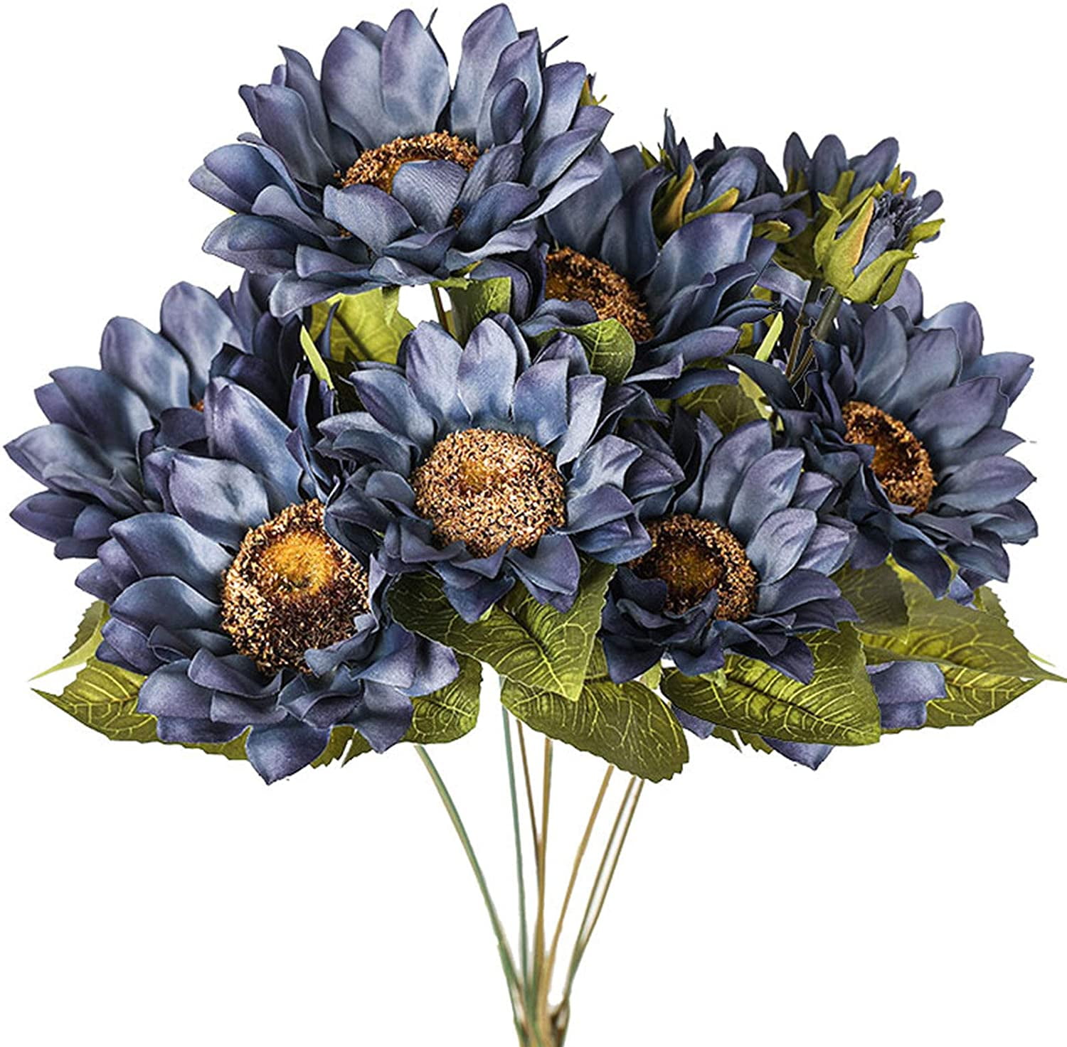 Artificial Sunflowers Bouquet Fake Vintage Sunflower Autumn Flower for ...