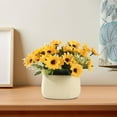 thumbnail image 1 of Sunflower Flower Pot Ornament X1 Clearance! Artificial Sunflowers Bouquets Dummy Sunflowers With Stems for Decorations Yellow Faux Sun Flowers Arrangements for Wedding Birthday Festival Home Decor, 1 of 4