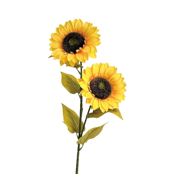 Artificial Sunflowers Silkly Bouquet, Realistic Lifelike Faux Flower Stems with Flexible Iron Wire, No Fade Low Maintenance Decor for Home Living Room Wedding Farmhouse Indoor Outdoor