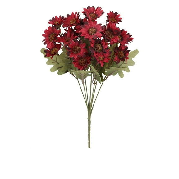 Fun Decor Artificial Sunset Mums Flowers, UV Resistant, Waterproof, and Windproof for Outdoor Fall Decor, Realistic Fake Mum Stems