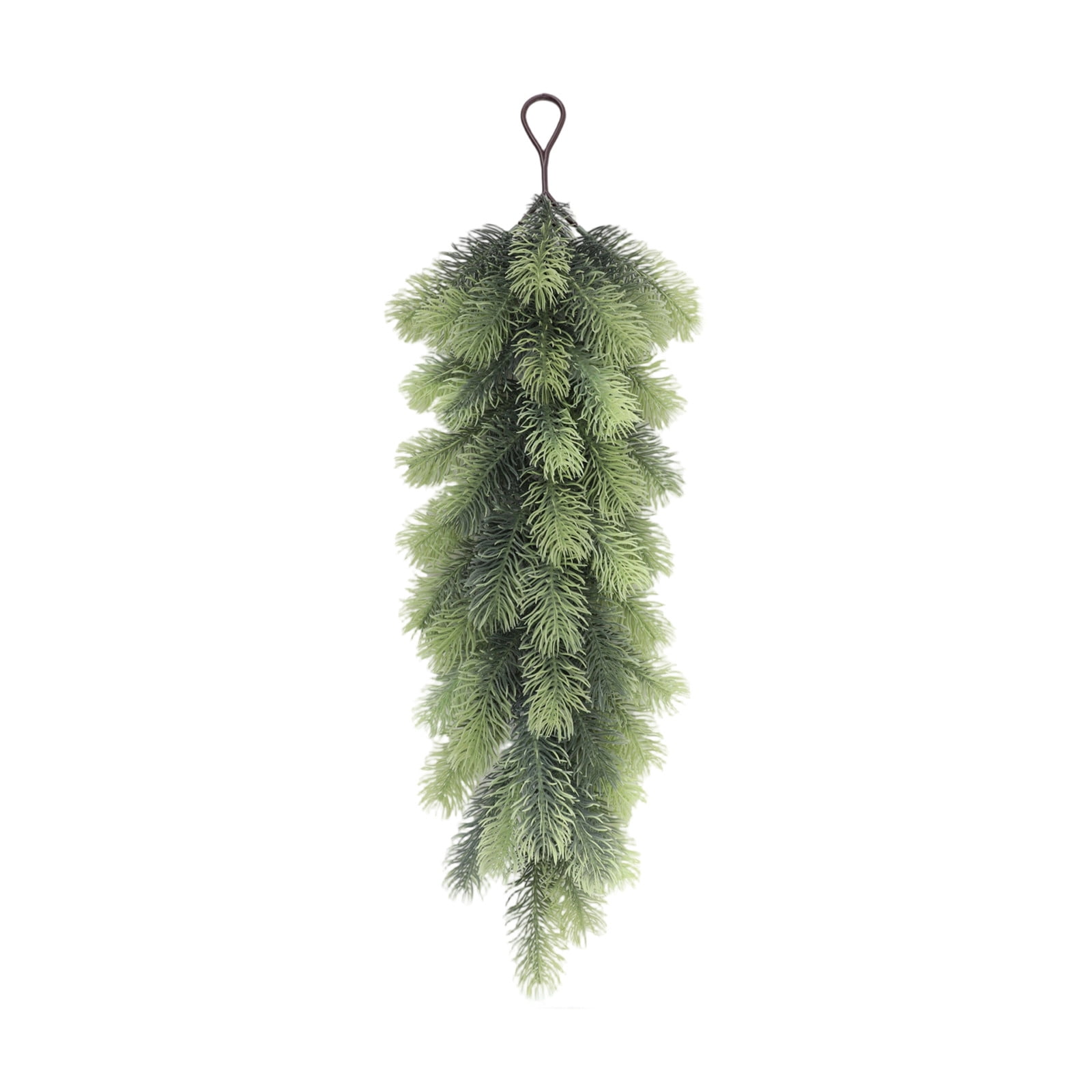 Artificial Teardrop Christmas Swag, Faux Evergreen Pine Greenery ...