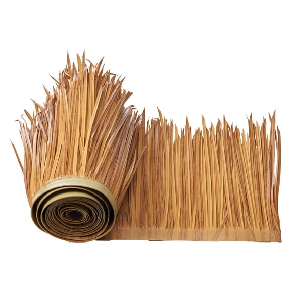 Artificial Thatch Grass Roof Roll, 1.3x16.4ft Mexican Tiki Bar Skirt