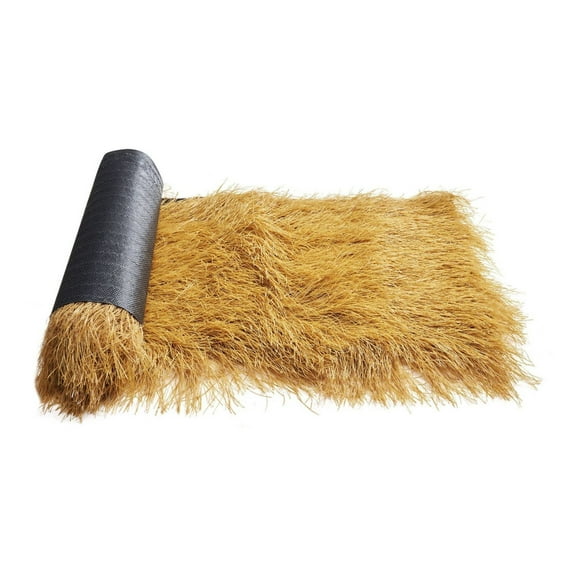 Artificial Thatch Roof Roll 1.6 x 19.7 ft - Tiki Hut Decor - PE Thatch Roofing for Bar, Garden, Patio - Waterproof, UV Resistant