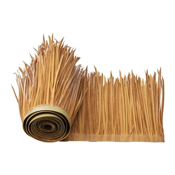 Artificial Thatch Roofing 1.3x16.4ft - Mexican Style Tiki Hut Roof - PE Thatch Roll for Garden, Bar, DIY Projects - Waterproof, UV Resistant