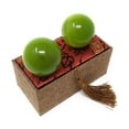 thumbnail image 1 of Artificial Tiger Eye Crystal Gemstone Quartz Chinese Health Stress Exercise Baoding Balls (Green), 1 of 3