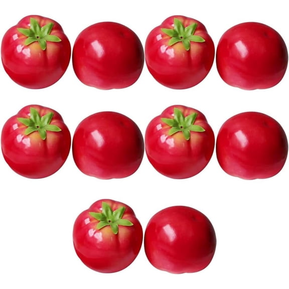 Artificial Tomatoes Simulation Fake Vegetable Photo Props Home Decoration X 10Pcs