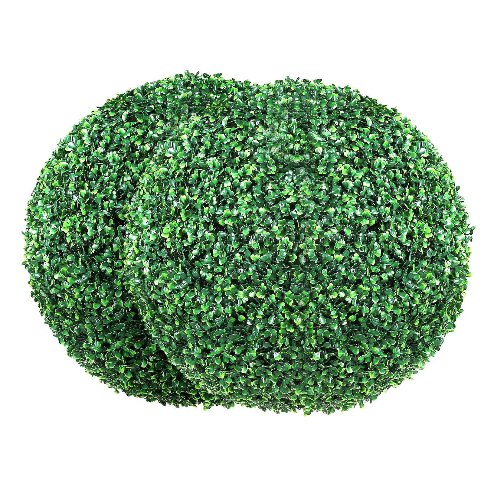 Artificial Topiary Ball 16 Inch 2-Pack PE UV-Resistant with Butterflies for Indoor Outdoor Garden Decor