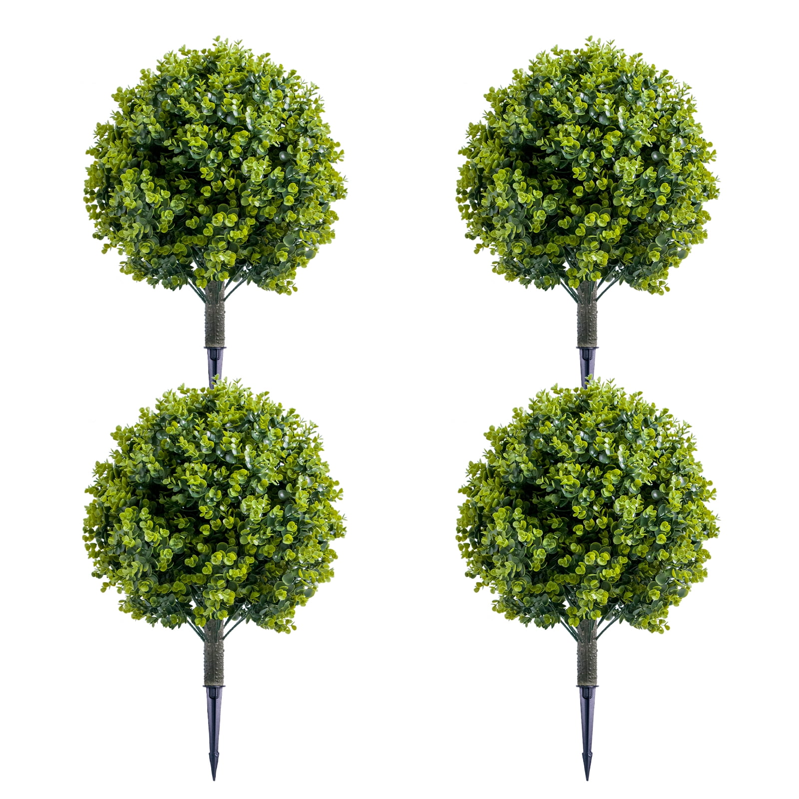 Artificial Topiary Ball Tree with Ground Spike for Indoor and Outdoor ...