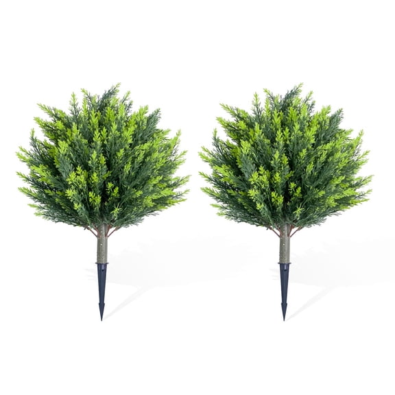 Artificial Topiary Ball Tree with Spike,Artificial Cedar Tree for Home Decor, Indoor and Outdoor
