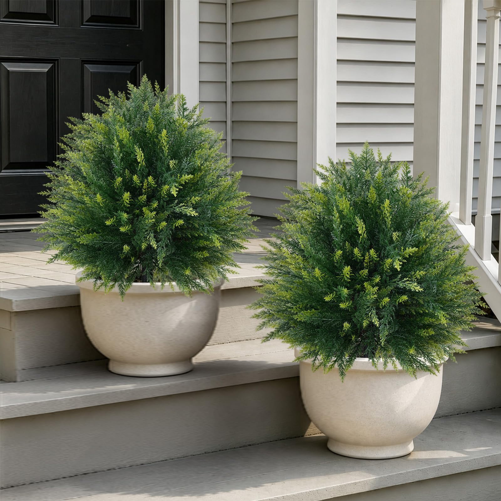 Artificial Topiary Ball Trees with Ground Spike, UV Resistant Faux ...