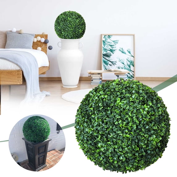 Artificial Topiary Boxwood Trees Cone Plants Decor For Wedding Home Front Patio Planter Backyard Garden Decoration,Topiary Plants,Patio Decor,Green,9 Inch