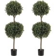 Artificial Topiary Double Boxwood Trees Highly Realistic Potted