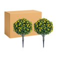 thumbnail image 1 of Artificial Topiary Flower Ball Trees with Ground Spike, 1 of 8