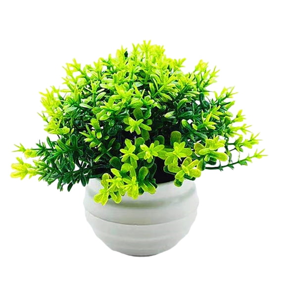 Artificial Topiary Potted Plants - Small Shrubs for Centerpieces,Plastic Greenery, Desk & Room Decor,Low-Maintenance Faux Plants, Realistic Foliage, Home Accents House Decor Decoration(Green)