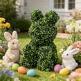 thumbnail image 1 of Artificial Topiary Tree, Artificial Green Boxwood Bear Shaped Decoration for Indoor Outdoor Front Porch, Easter Garden Decor, 1 of 6