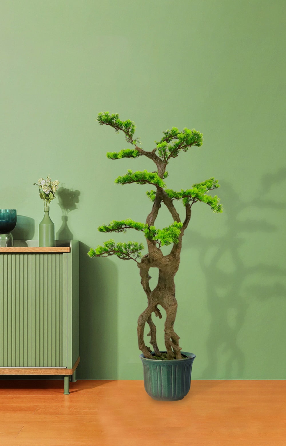 Artificial Topiary Tree, Bonsai Tree, faus Tree, Artificial flowers, Artificial Plant, Decorative Trees for Home Office Indoor Outdoor 4'H