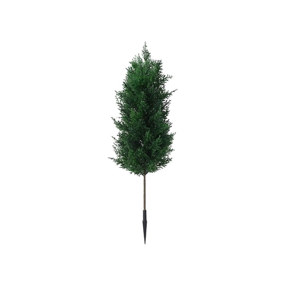 Fake Plaster Tree Artificial Topiary Tree Plastic Faux Potted Conifer Decoration Outdoor ...