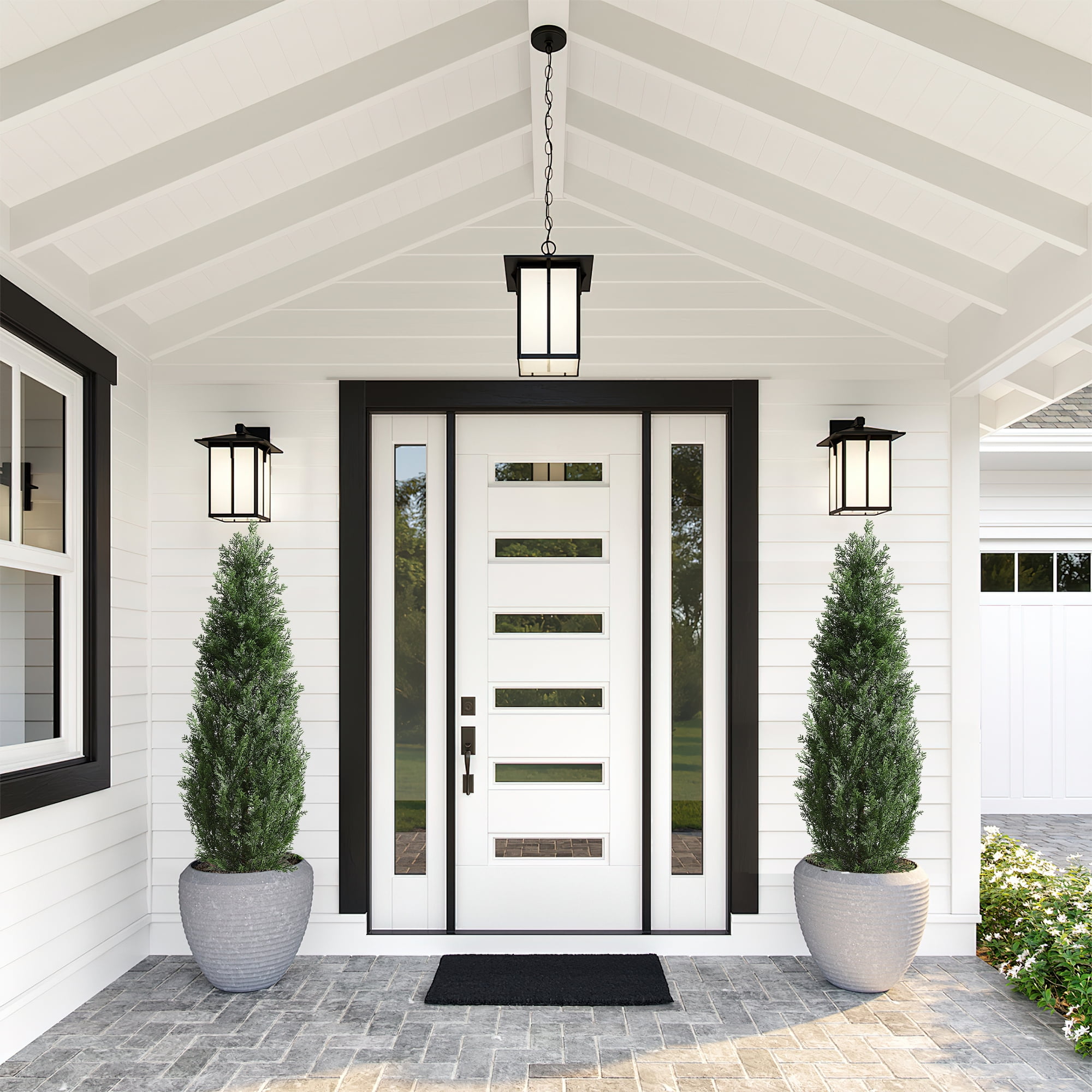 Artificial Topiary Tree Set of 2, 3/5ft Artificial Cedar Topiary Trees