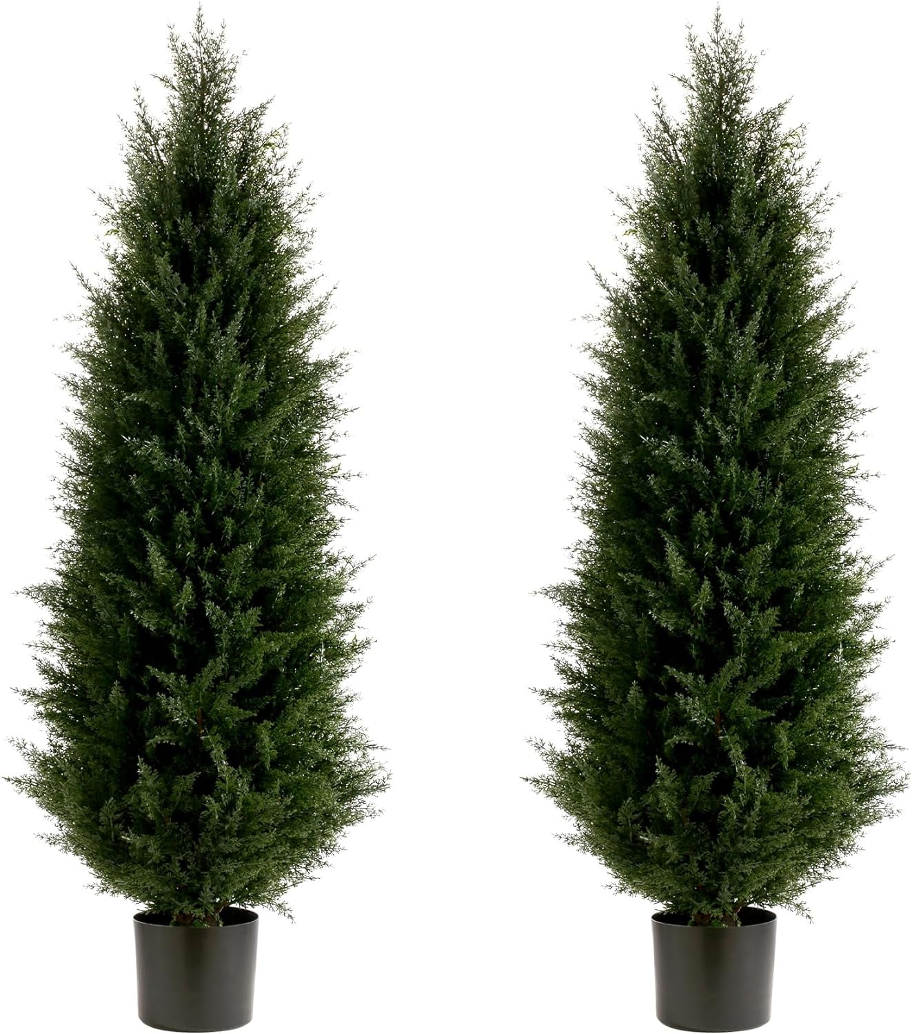 Artificial Topiary Tree Set of 2 Artificial Cedar Trees 4FT UvProof