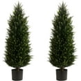 Artificial Topiary Tree Set of 2 Artificial Cedar Trees 4FT UvProof