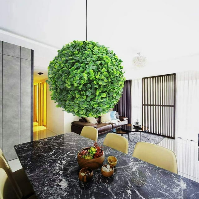 Artificial Topiary Trees Ball Lifelike Leaf Boxwood Decor Cones For