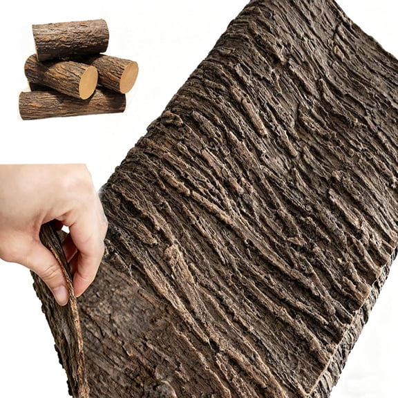 Artificial Tree Bark 118x20inch Natural Garden Mulch & Landscape Decor Fake Bark for Pillars Pipes Decor, Cuttable Simulation Tree Bark for Columns, Walls, Floors, Tree Decoration (118*20 inch)