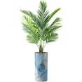 thumbnail image 1 of Artificial Tree in Contemporary Geometric Pattern Planter, Fake Areca Tropical Palm Silk Tree for Indoor and Outdoor Home Decoration - 66" Overall Tall (Plant Pot Plus Tree), 1 of 5