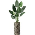 thumbnail image 1 of Artificial Tree in Contemporary Geometric Planter, Fake Bird of Paradise Silk Tree for Indoor and Outdoor Home Decoration - 67" Overall Tall (Plant Pot Plus Tree), 1 of 5