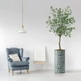 thumbnail image 1 of Artificial Tree in Geometric Pattern Planter, Fake Eucalyptus Silk Tree for Indoor and Outdoor Home Decoration - 66" Overall Tall (Plant Pot Plus Tree), 1 of 5