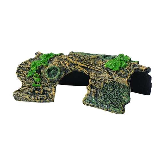 Artificial Tree House Cave for Reptiles Turtle Rocks Hideout Basking Terrace forn Aquarium Terrace Scenery Animals Shelter Climbing Toy Decoration
