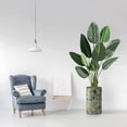 thumbnail image 1 of Artificial Tree in Modern Geometric Pattern Planter, Fake Bird of Paradise Silk Tree for Indoor and Outdoor Home Decoration - 58" Overall Tall (Plant Pot Plus Tree), 1 of 5