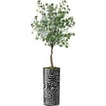 thumbnail image 1 of Artificial Tree in Modern Geometric Pattern Planter, Fake Eucalyptus Silk Tree for Indoor and Outdoor Home Decoration - 66" Overall Tall (Plant Pot Plus Tree), 1 of 5