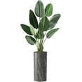 thumbnail image 1 of Artificial Tree in Modern Granite Effect Planter, Fake Bird of Paradise Silk Tree for Indoor and Outdoor Home Decoration - 67" Overall Tall (Plant Pot Plus Tree), 1 of 5