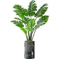 thumbnail image 1 of Artificial Tree in Modern Granite Effect Planter, Fake Monstera Silk Tree for Indoor and Outdoor Home Decoration - 56" Overall Tall (Plant Pot Plus Tree), 1 of 5