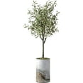 thumbnail image 1 of Artificial Tree in Modern Granite Effect Planter, Fake Olive Silk Tree for Indoor and Outdoor Home Decoration - 60" Overall Tall (Plant Pot Plus Tree), 1 of 5