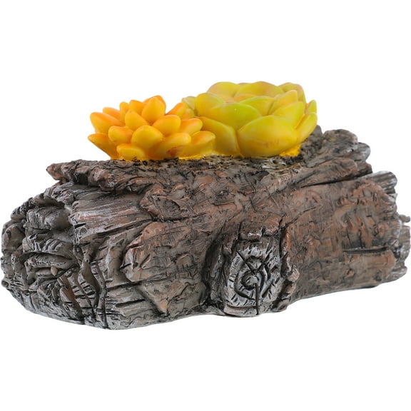 WRISTBIQUE Garden Key Hider Dark Brown 1 Piece 4.4x2.4x2.4in Resin Tree Stump Design for Outdoor